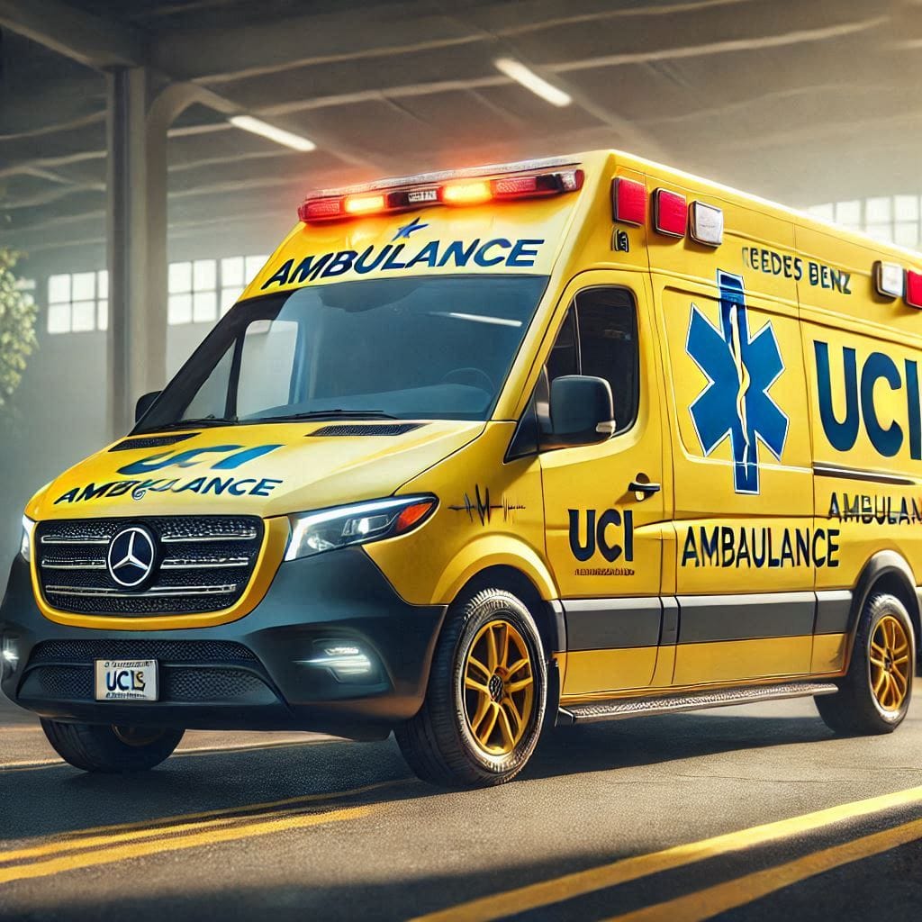 Ambulancia equipada con tecnología avanzada