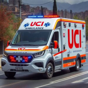 ambulancia equipada con tecnología avanzada