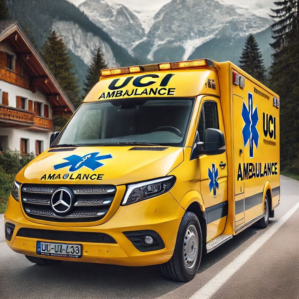 Ambulancia equipada con tecnología avanzada