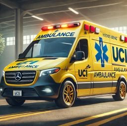 Ambulancia equipada con tecnología avanzada